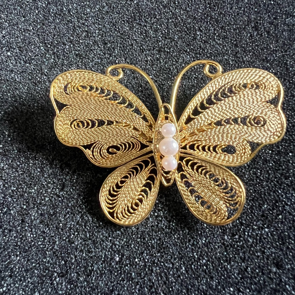Vintage Butterfly Pin Brooch